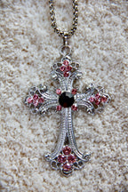 Pink silver cross