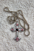 Pink silver cross